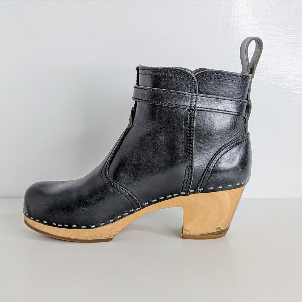 Swedish Hasbeens Jodhpur Ankle Boots 36 Black Leather Split Ankle 6-6.5 - Picture 9 of 16